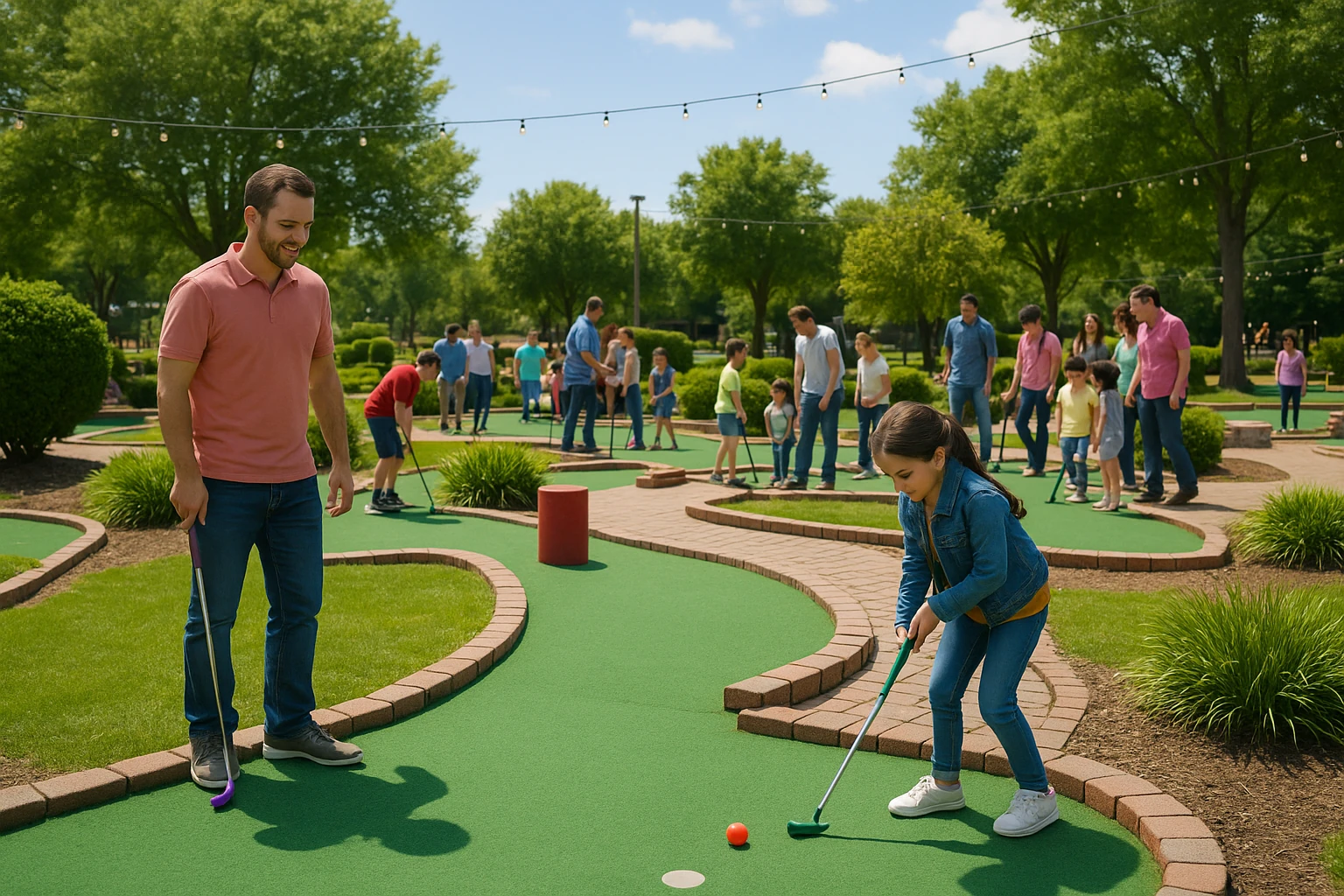 family entertainment center marketing filled our mini golf course