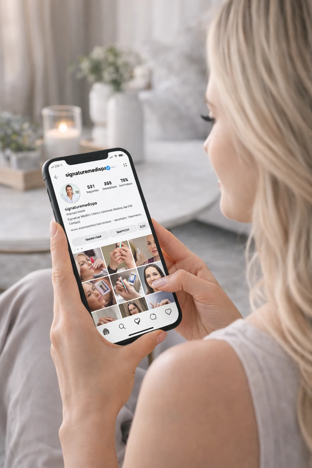 Medispa social media content and branding