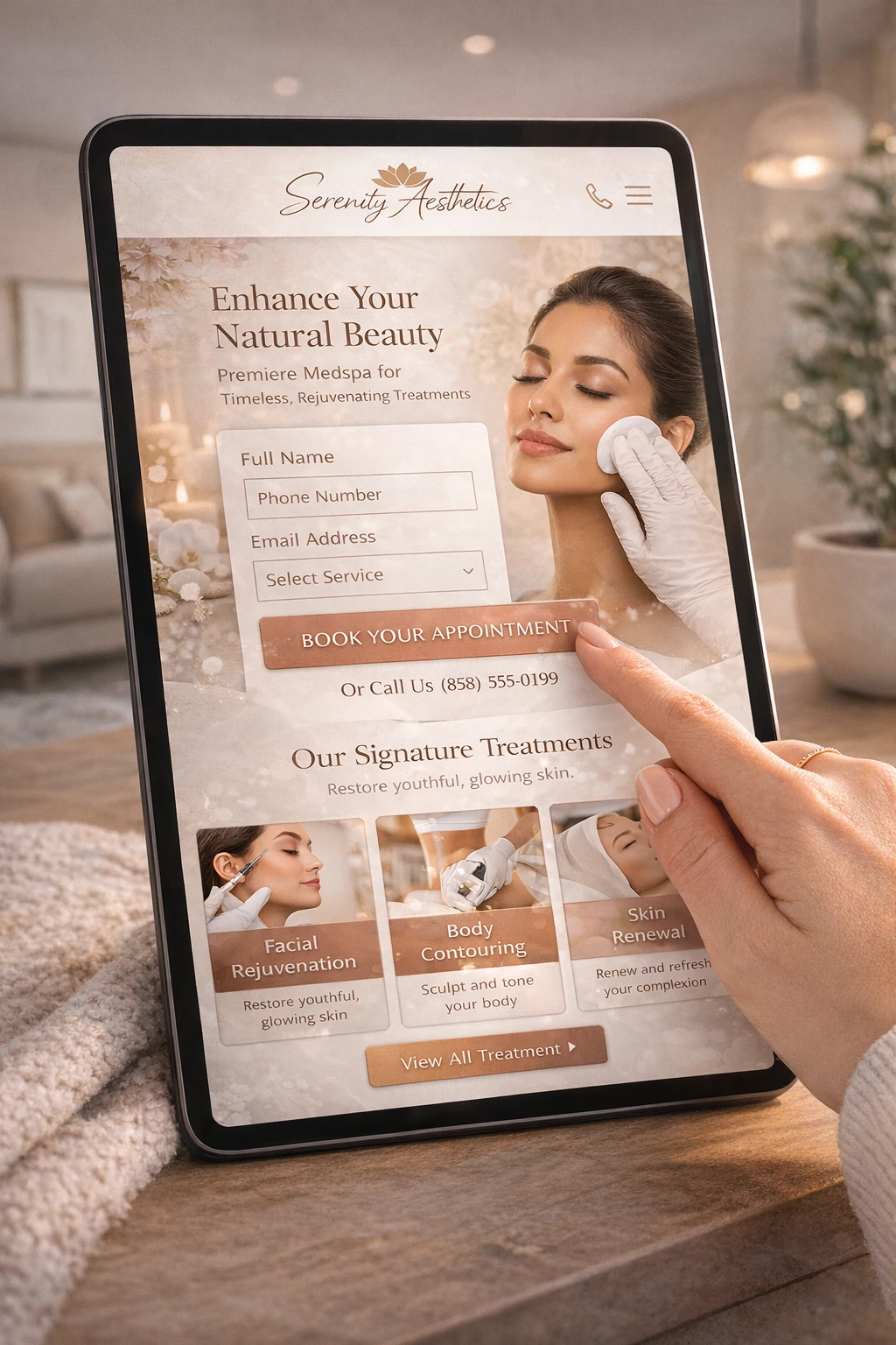 Medispa consultation booking experience