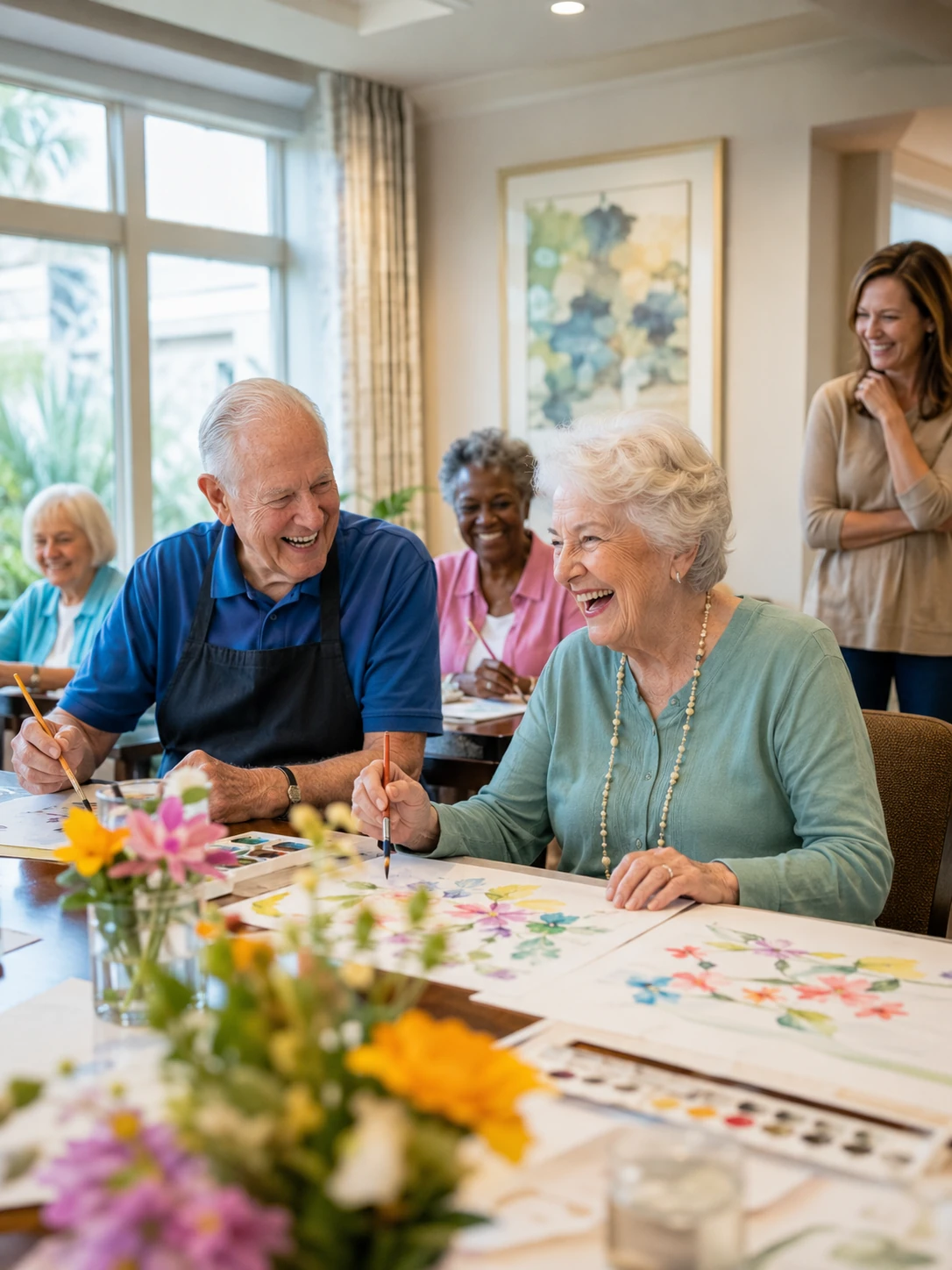 Senior living community life on social media — image placeholder