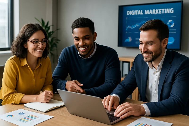 Digital marketing team meeting